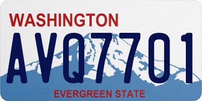 WA license plate AVQ7701