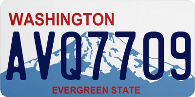 WA license plate AVQ7709