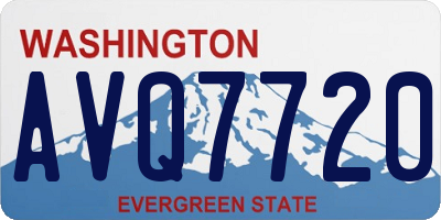 WA license plate AVQ7720
