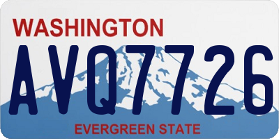 WA license plate AVQ7726
