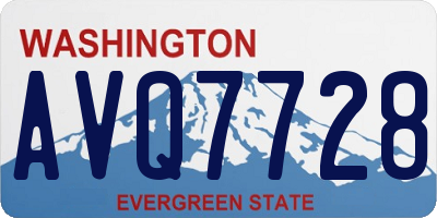 WA license plate AVQ7728