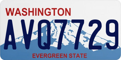 WA license plate AVQ7729