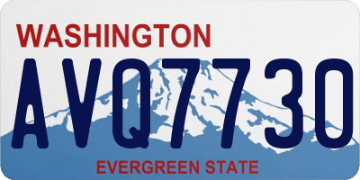 WA license plate AVQ7730