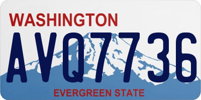 WA license plate AVQ7736