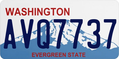 WA license plate AVQ7737