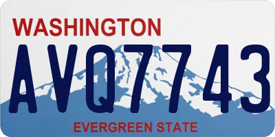 WA license plate AVQ7743