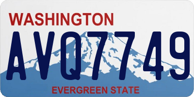 WA license plate AVQ7749