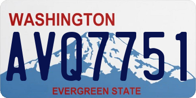 WA license plate AVQ7751