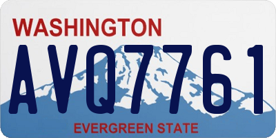 WA license plate AVQ7761