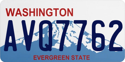 WA license plate AVQ7762