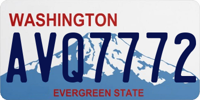 WA license plate AVQ7772