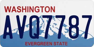 WA license plate AVQ7787