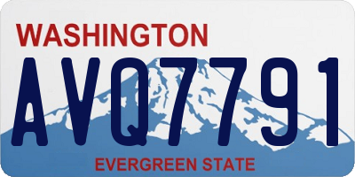WA license plate AVQ7791