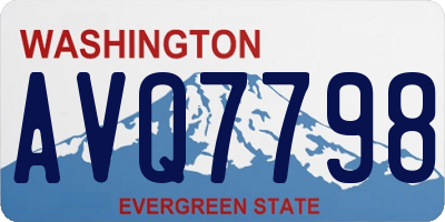 WA license plate AVQ7798