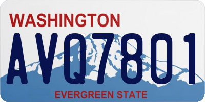 WA license plate AVQ7801