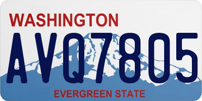 WA license plate AVQ7805