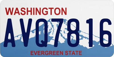 WA license plate AVQ7816
