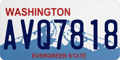 WA license plate AVQ7818