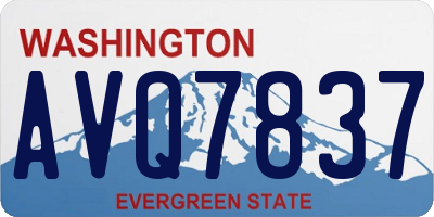 WA license plate AVQ7837