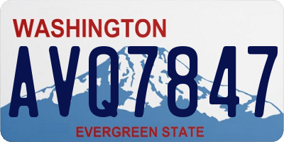 WA license plate AVQ7847