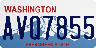 WA license plate AVQ7855