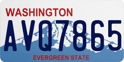 WA license plate AVQ7865