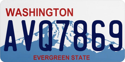 WA license plate AVQ7869