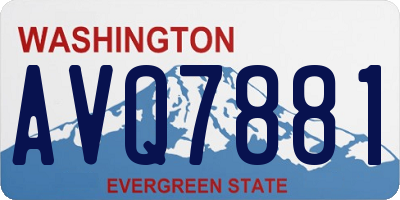 WA license plate AVQ7881