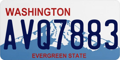 WA license plate AVQ7883