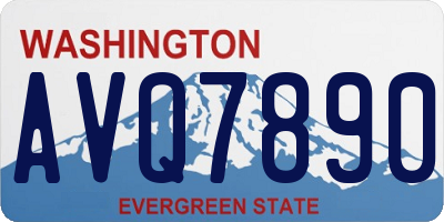 WA license plate AVQ7890