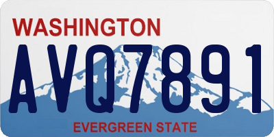 WA license plate AVQ7891