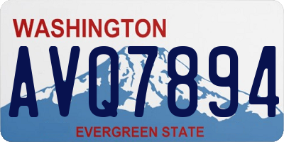 WA license plate AVQ7894