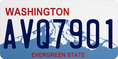 WA license plate AVQ7901