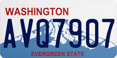 WA license plate AVQ7907