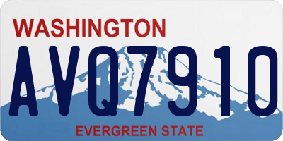 WA license plate AVQ7910