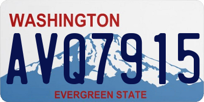 WA license plate AVQ7915
