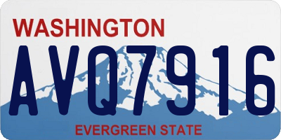 WA license plate AVQ7916