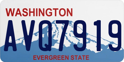 WA license plate AVQ7919