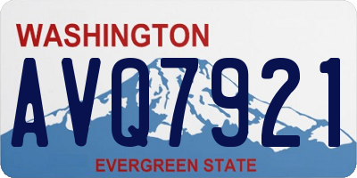 WA license plate AVQ7921
