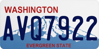 WA license plate AVQ7922