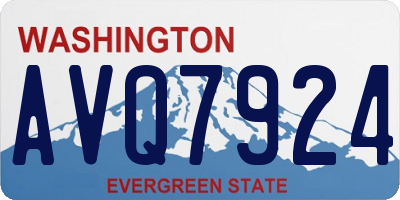 WA license plate AVQ7924
