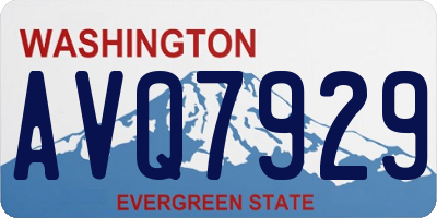 WA license plate AVQ7929