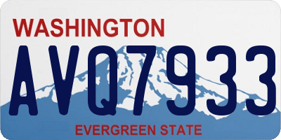 WA license plate AVQ7933