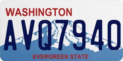 WA license plate AVQ7940