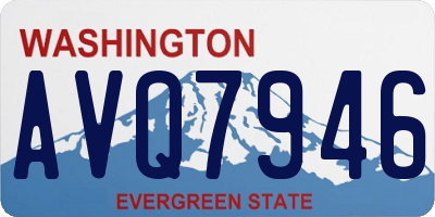 WA license plate AVQ7946