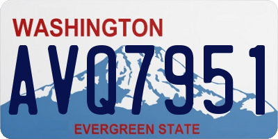 WA license plate AVQ7951