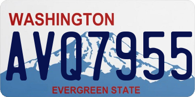 WA license plate AVQ7955