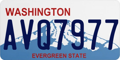 WA license plate AVQ7977