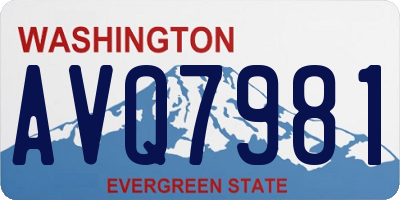 WA license plate AVQ7981