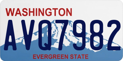WA license plate AVQ7982